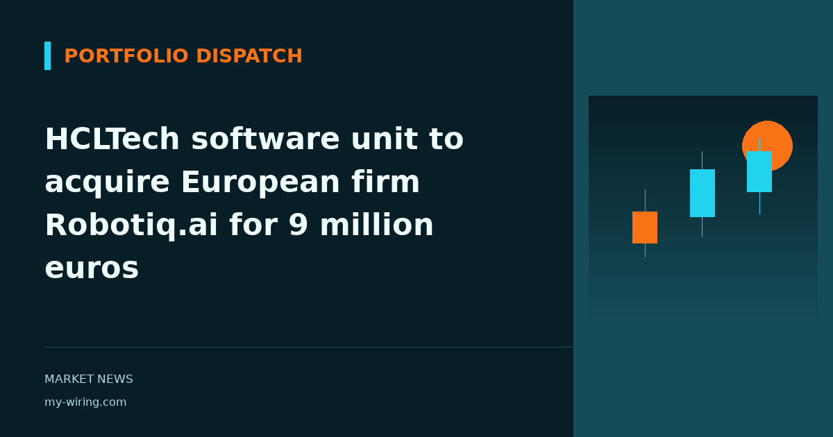 HCLTech software unit to acquire European firm Robotiq.ai for 9 million euros